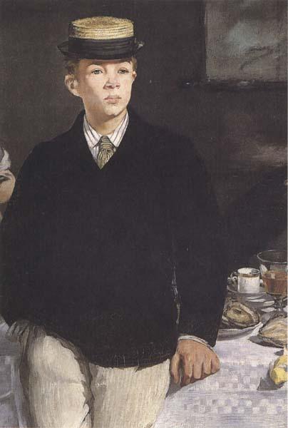 Edouard Manet Le dejeuner dans l'atelier (detail) (mk40) oil painting image